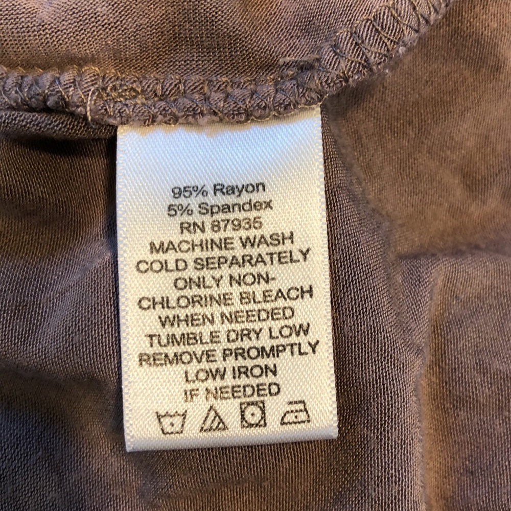 LOGO Open Front Cardigan Sweater Maroon Large - Picture 6 of 8